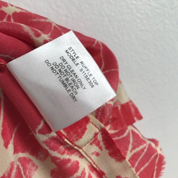 Gryphon Silk One Shoulder Ruffle Red Crop Blouse Womens XS - Picture 5 of 10